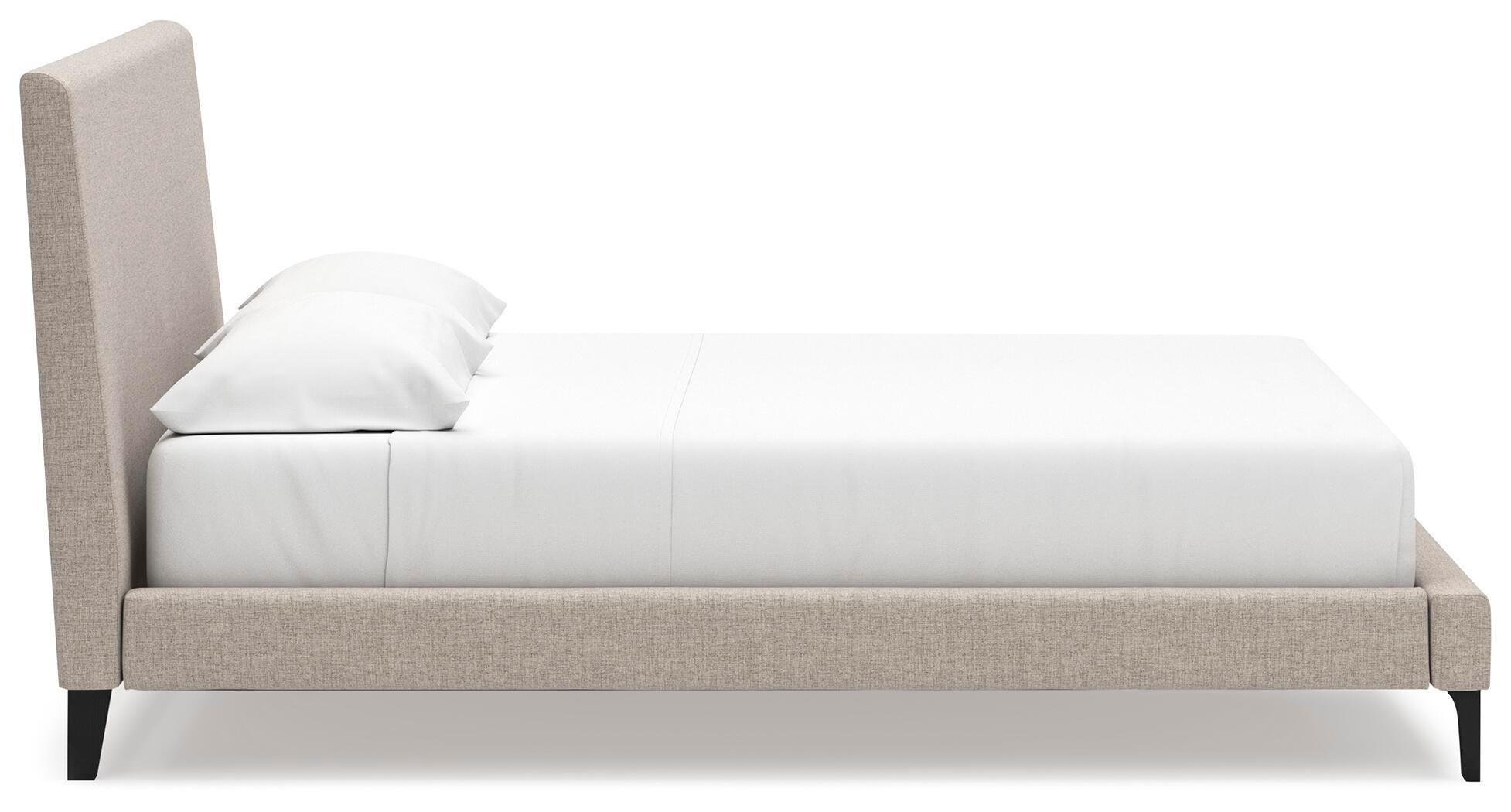 Cielden Upholstered Bed with Roll Slats, Dresser and Chest