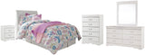Anarasia Sleigh Headboard, Dresser, Mirror, Chest and Nightstand