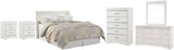 Anarasia Sleigh Headboard, Dresser, Mirror, Chest and 2 Nightstands