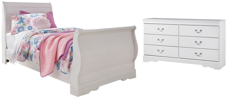 Anarasia Sleigh Bed and Dresser