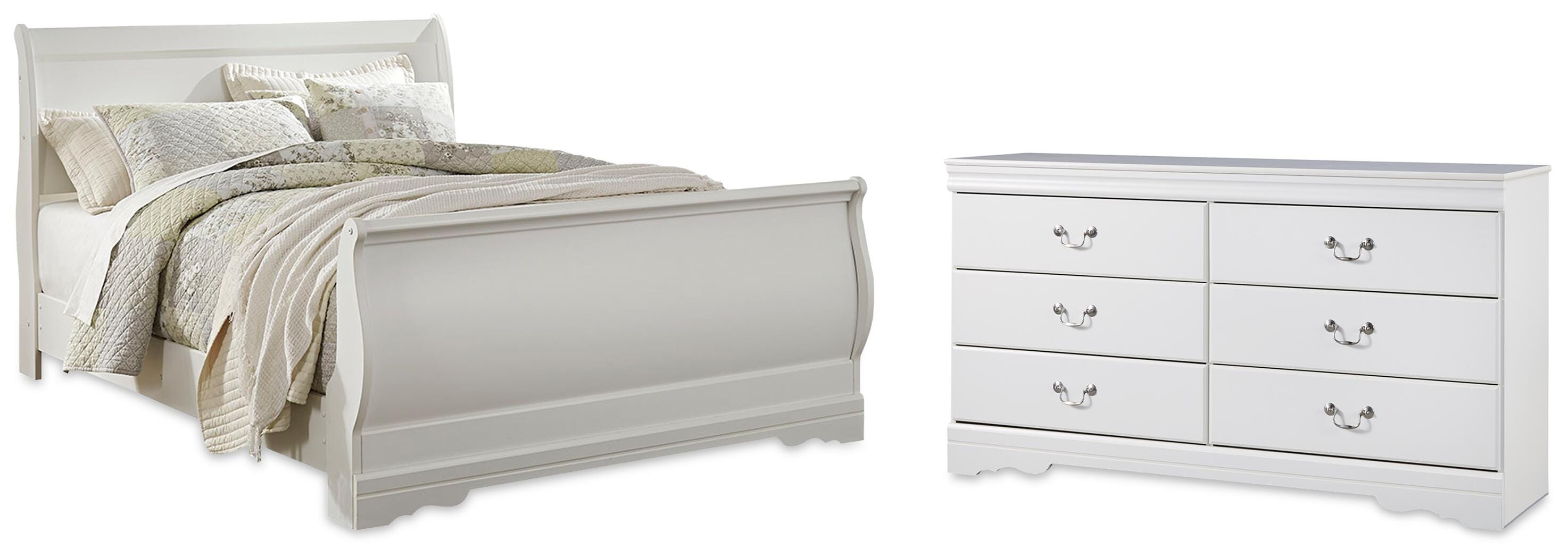 Anarasia Sleigh Bed and Dresser