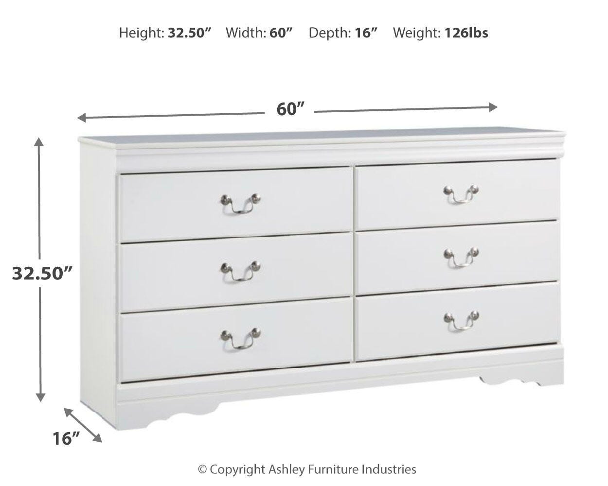 Anarasia Sleigh Bed, Dresser and Nightstand