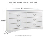 Anarasia Sleigh Bed, Dresser and Nightstand