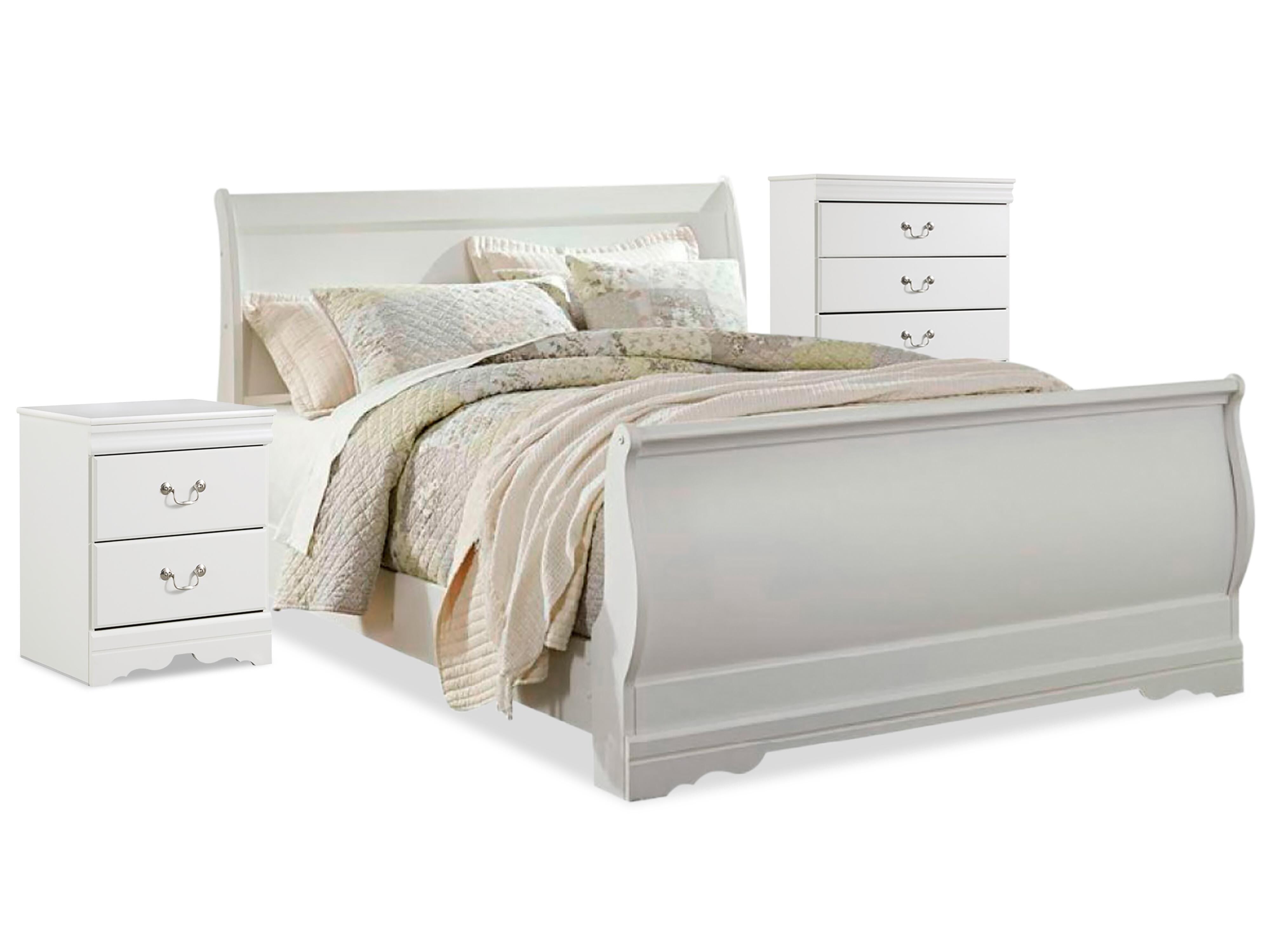Anarasia Sleigh Bed, Chest and Nightstand