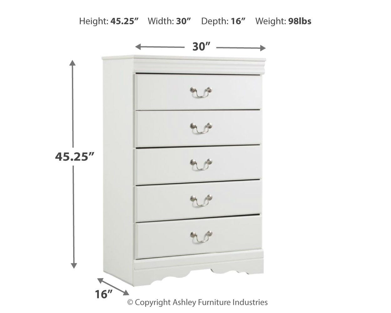 Anarasia Sleigh Bed with Mirrored Dresser, Chest and 2 Nightstands