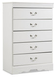 Anarasia Sleigh Headboard, Dresser, Mirror and Chest