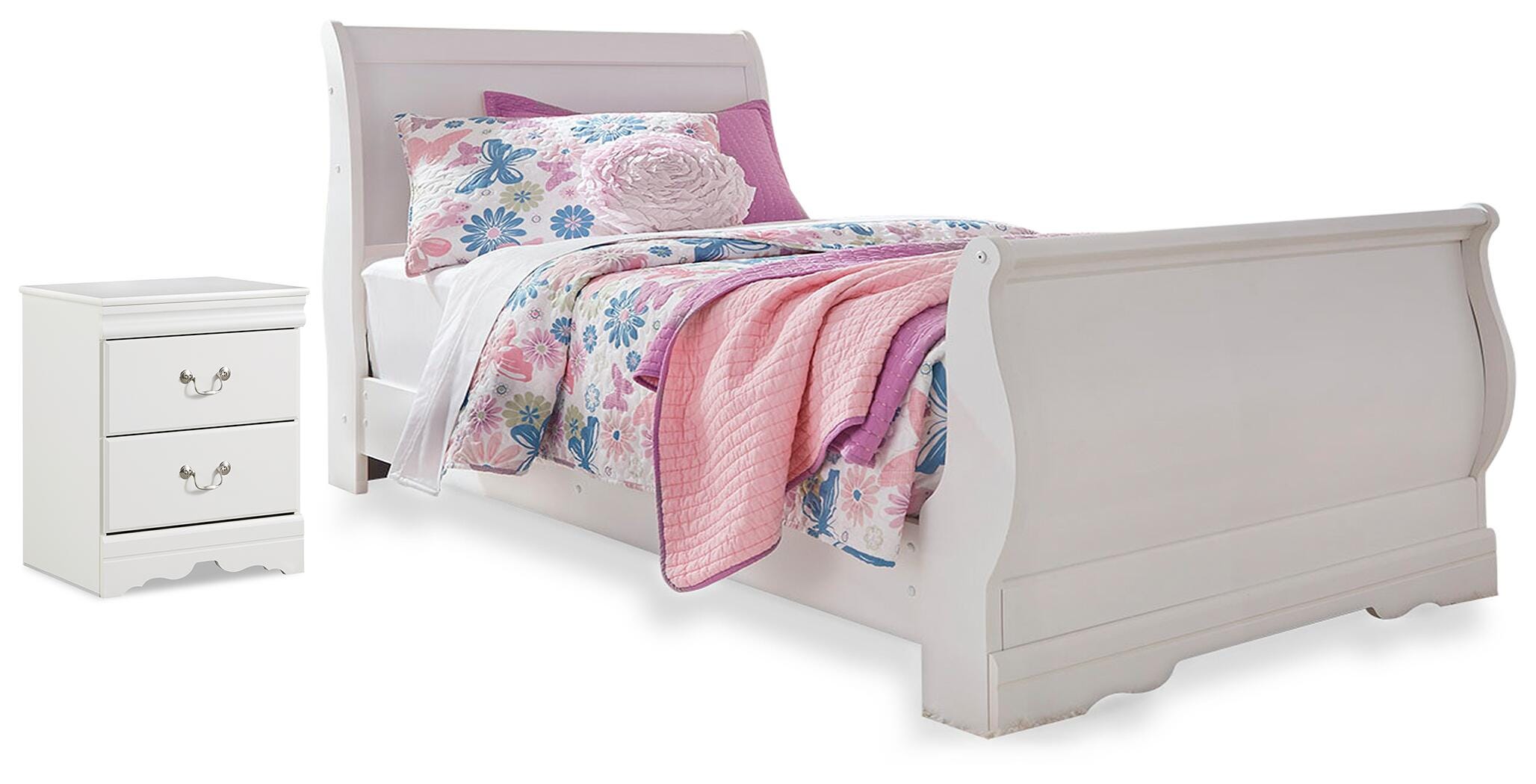 Anarasia Sleigh Bed with Nightstand