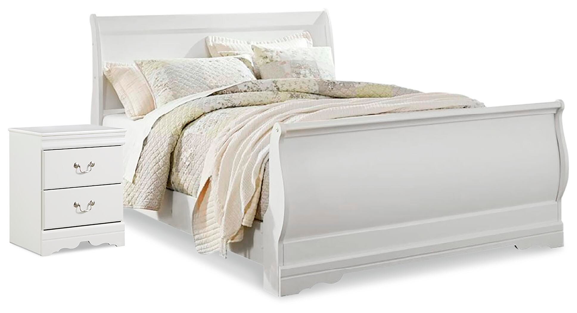 Anarasia Sleigh Bed with Nightstand