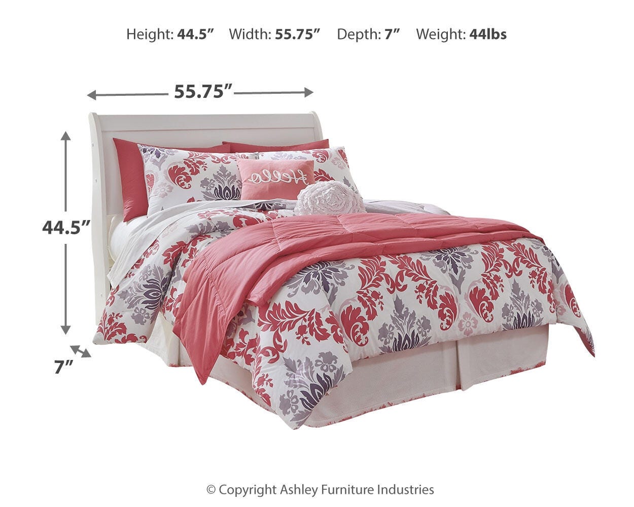 Anarasia Sleigh Headboard, Dresser, Mirror and 2 Nightstands