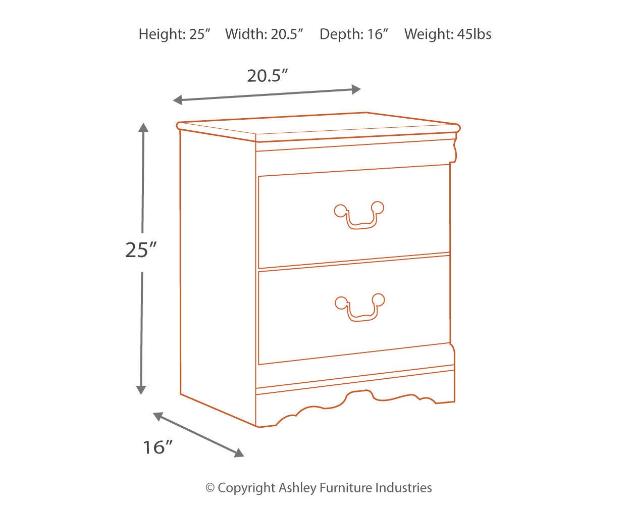 Anarasia Sleigh Bed, Chest and Nightstand