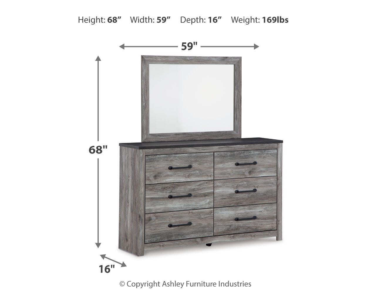 Bronyan Panel Bed with Mirrored Dresser, Chest and Nightstand