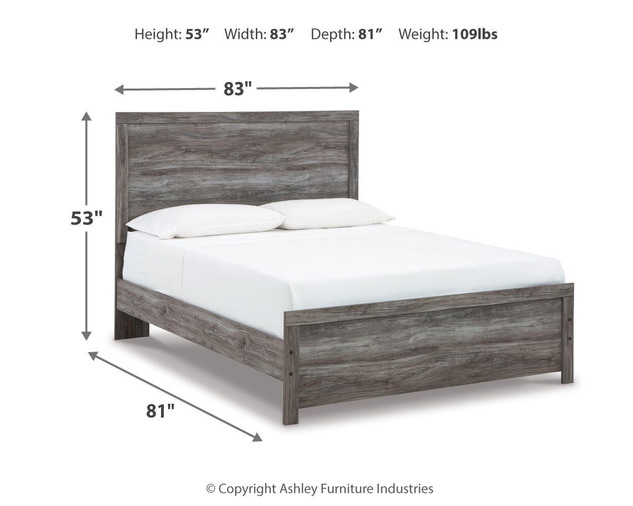 Bronyan Panel Bed with Mirrored Dresser and Chest