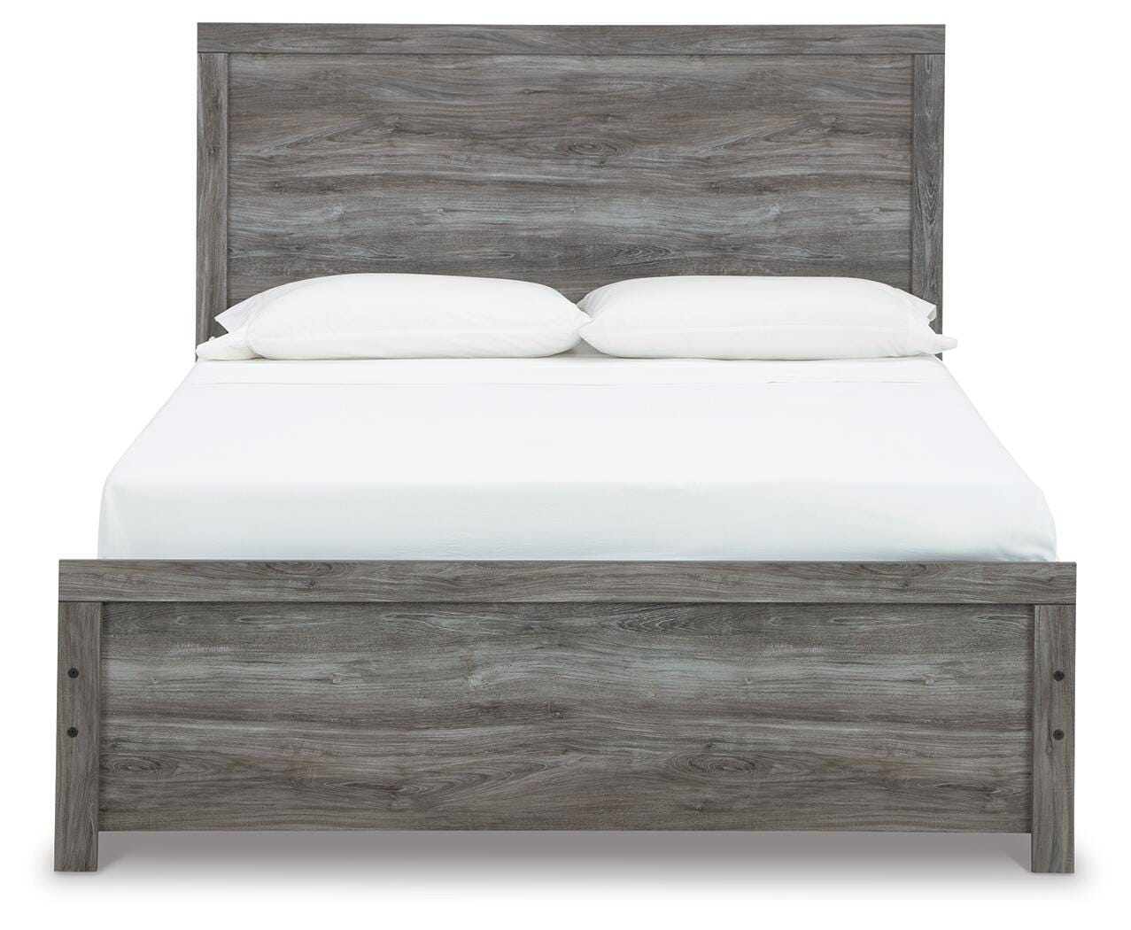 Bronyan Panel Bed with Mirrored Dresser and Chest