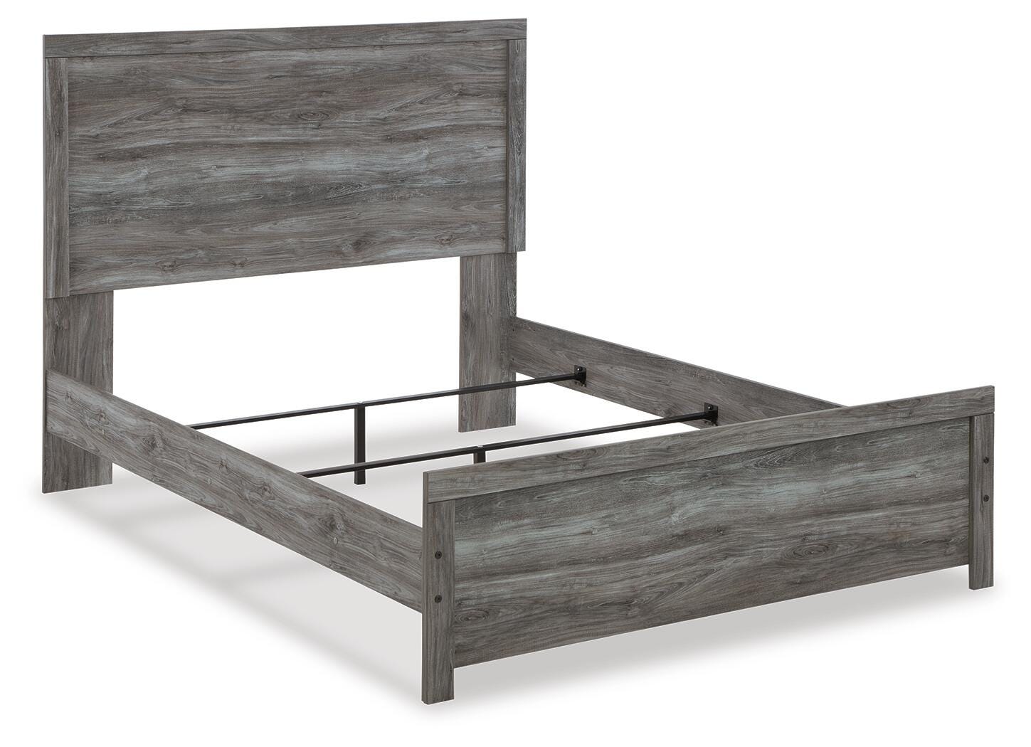 Bronyan Panel Bed with Mirrored Dresser and Chest