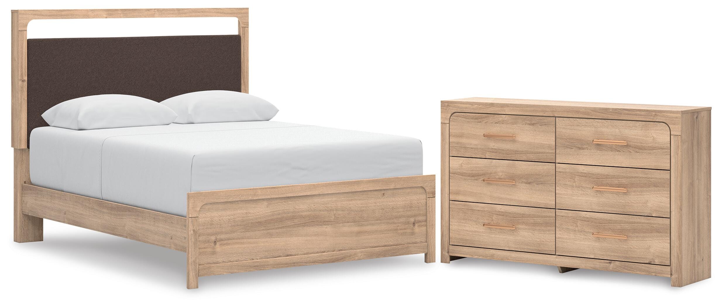 Kinlanni Upholstered Platform Bed and Dresser