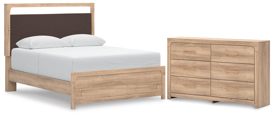 Kinlanni Upholstered Platform Bed and Dresser