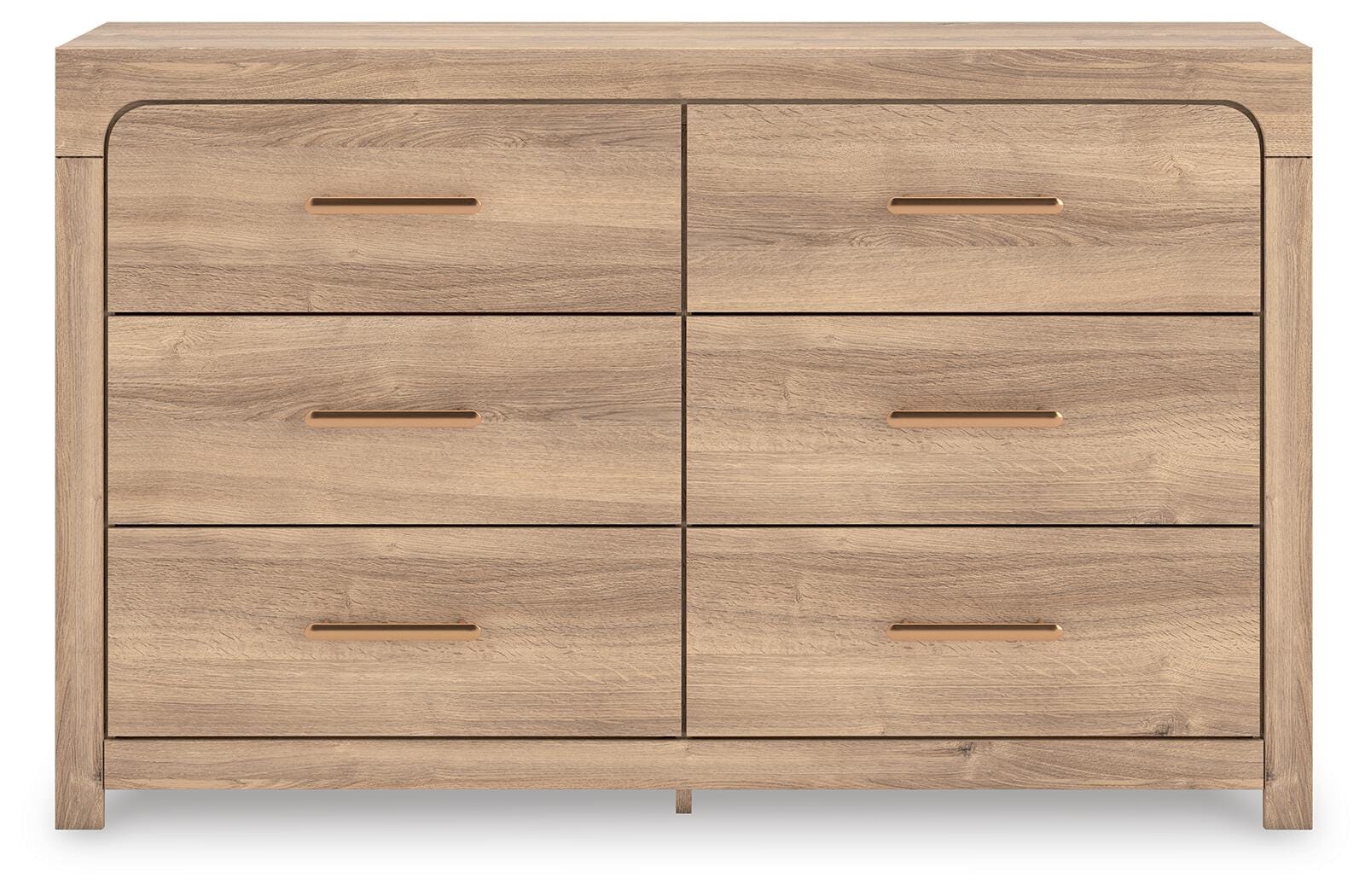Kinlanni Upholstered Platform Bed, Dresser and Nightstand