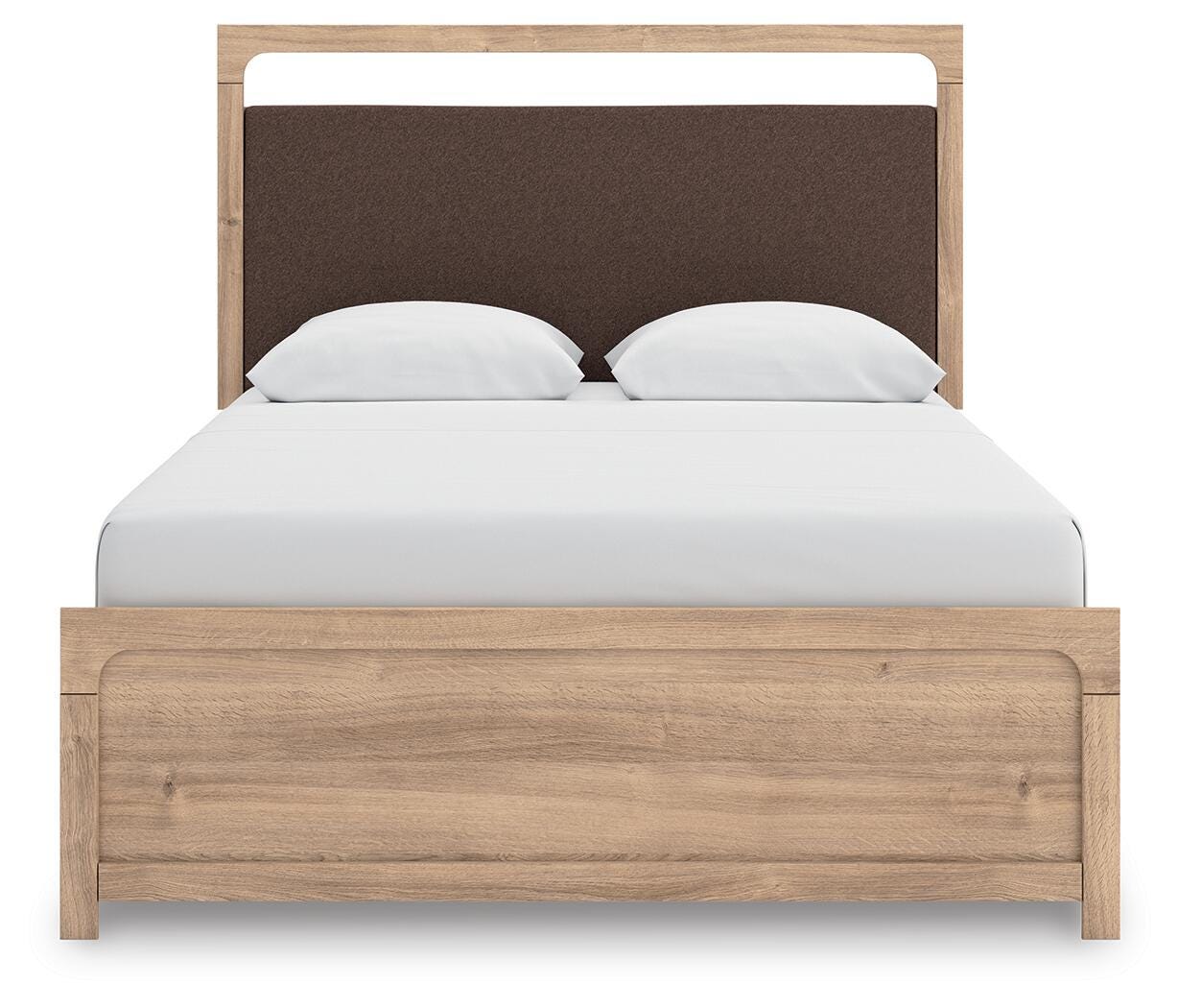 Kinlanni Upholstered Platform Bed, Dresser and Nightstand
