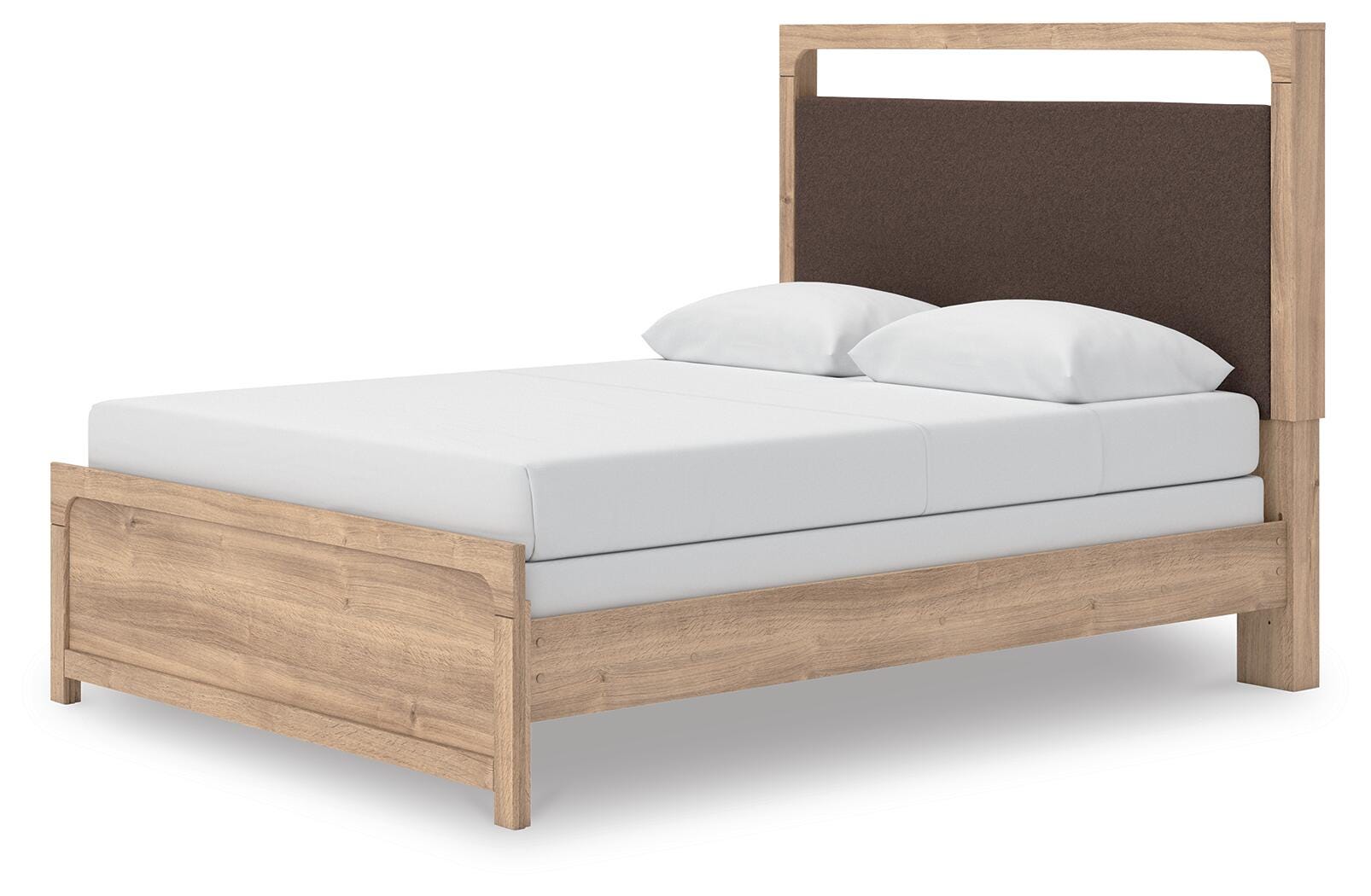 Kinlanni Upholstered Panel Bed, Dresser and Chest