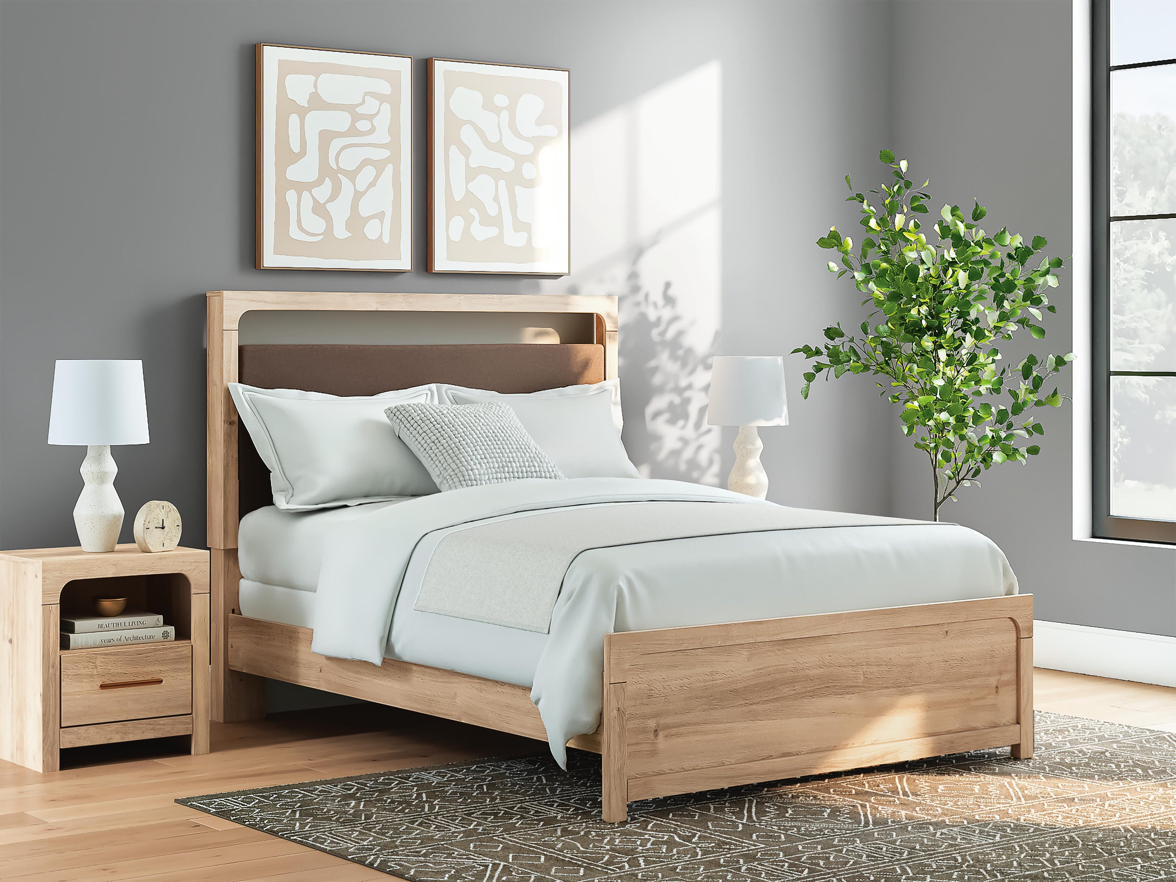 Kinlanni Upholstered Panel Bed and Dresser