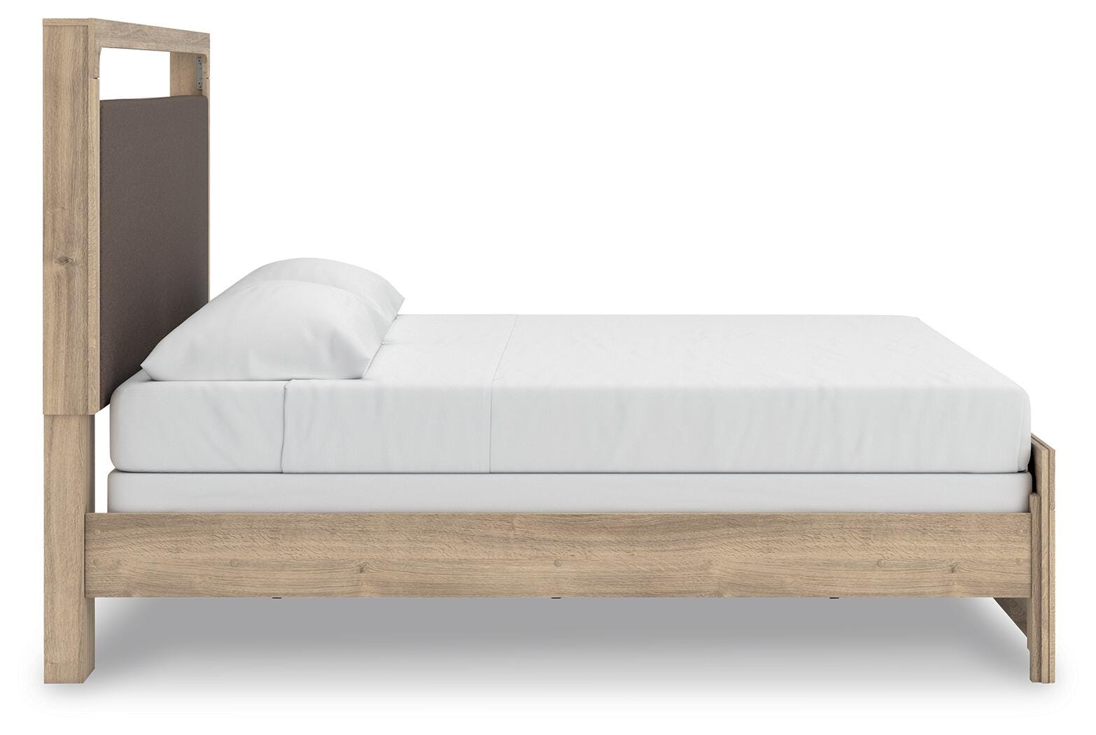 Kinlanni Upholstered Panel Bed, Dresser and Chest