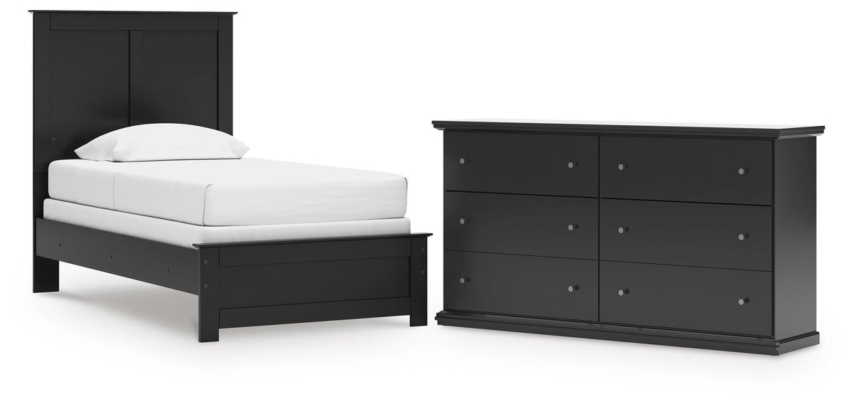 Maribel Panel Bed and Dresser
