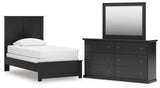 Maribel Panel Bed, Dresser and Mirror