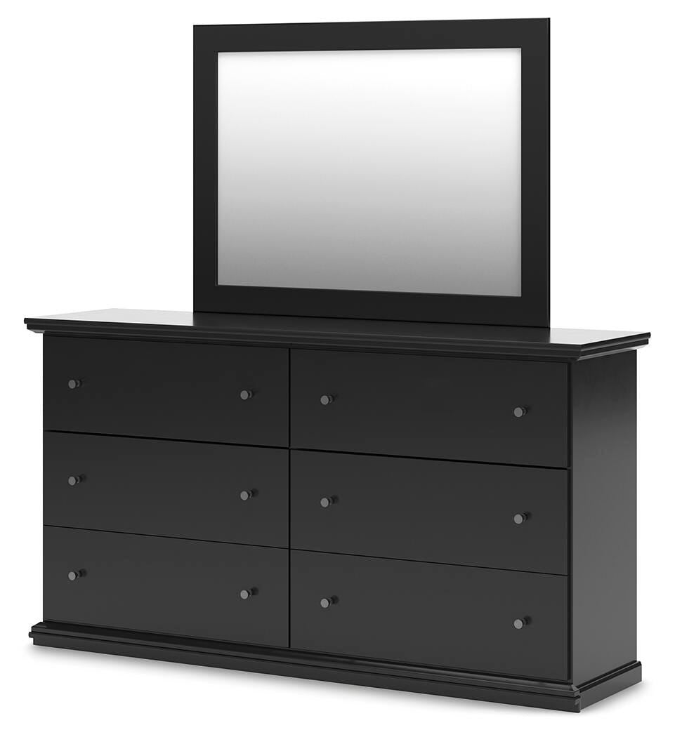 Maribel Panel Bed, Dresser, Mirror and Nightstand