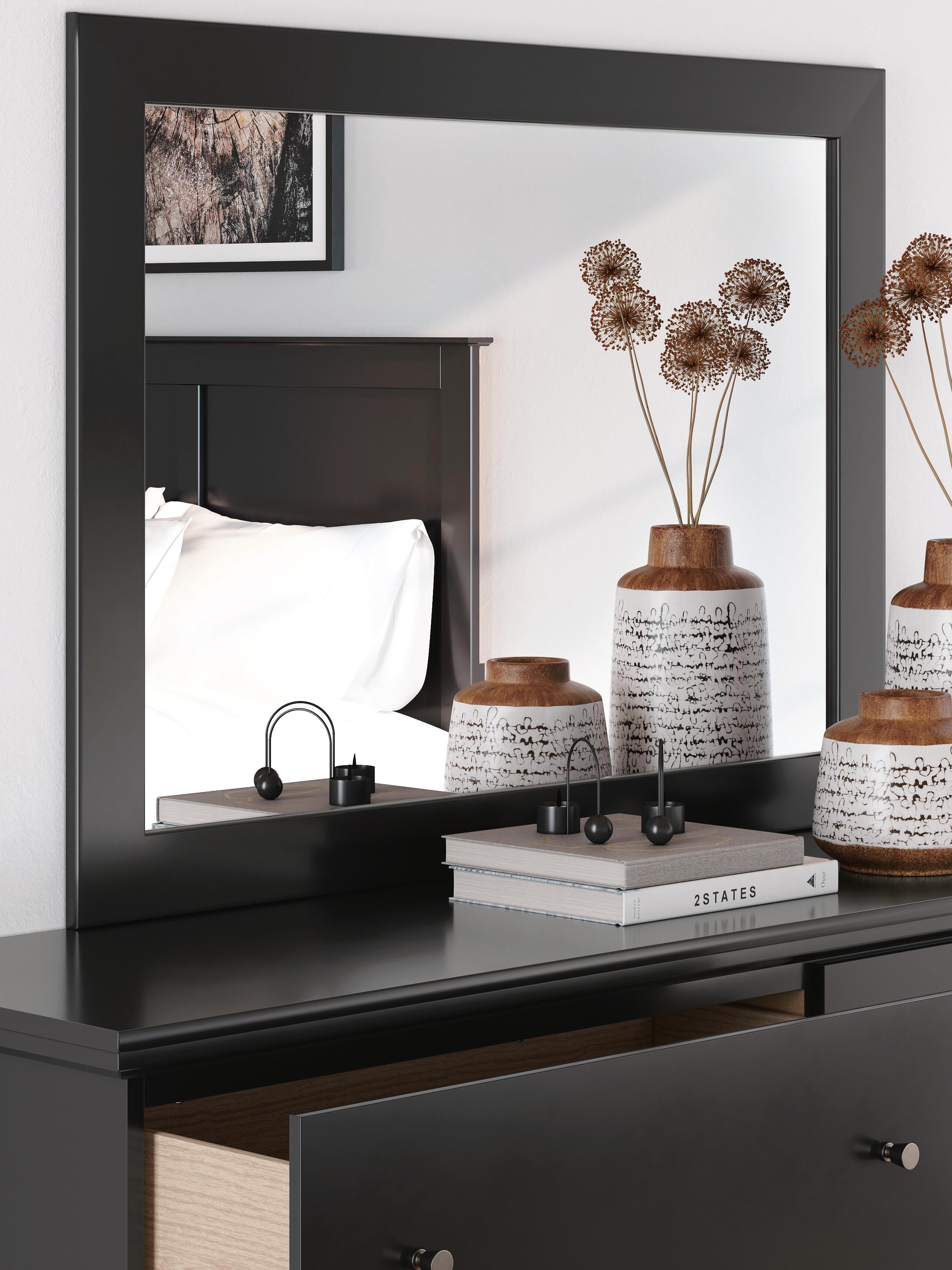 Maribel Panel Bed, Dresser, Mirror and 2 Nightstands