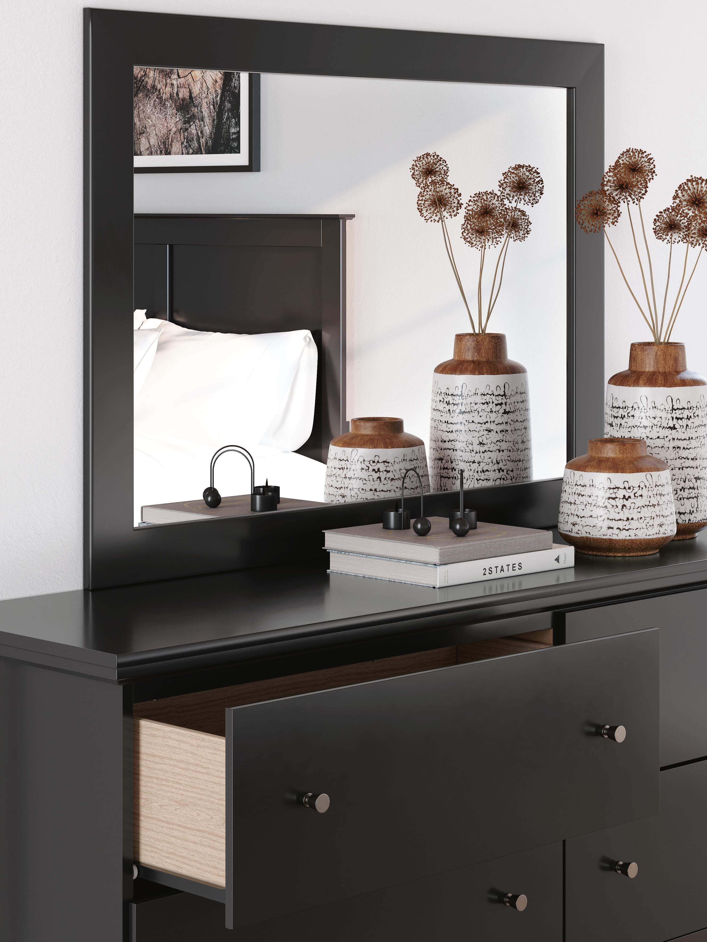 Maribel Panel Bed, Dresser, Mirror and Chest