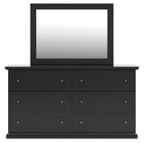 Maribel Panel Bed, Dresser, Mirror and Nightstand
