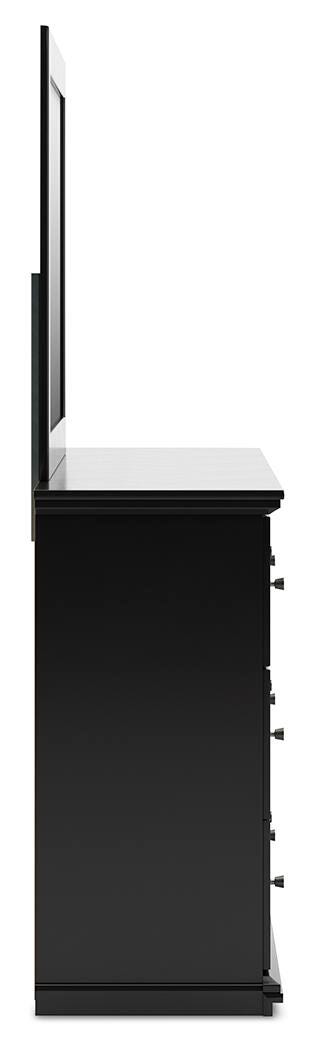 Maribel Panel Bed, Dresser and Mirror