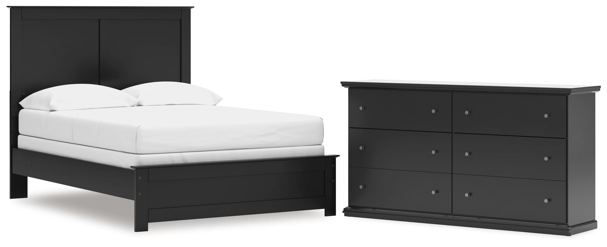 Maribel Panel Bed and Dresser