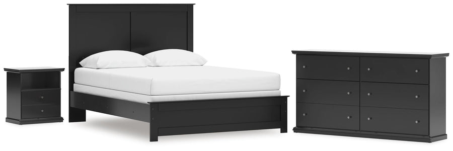 Maribel Panel Bed, Dresser and Nightstand