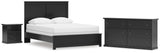 Maribel Panel Bed, Dresser and Nightstand