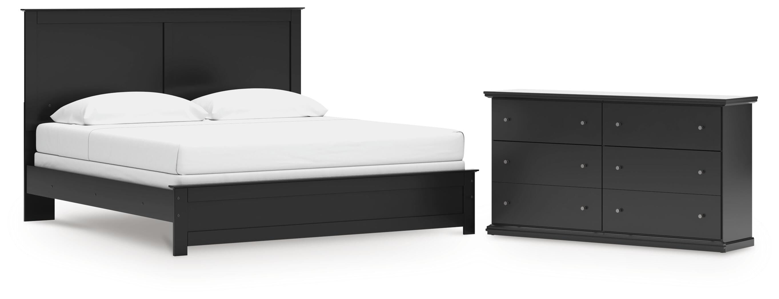 Maribel Panel Bed and Dresser
