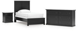 Maribel Panel Bed, Dresser and Nightstand