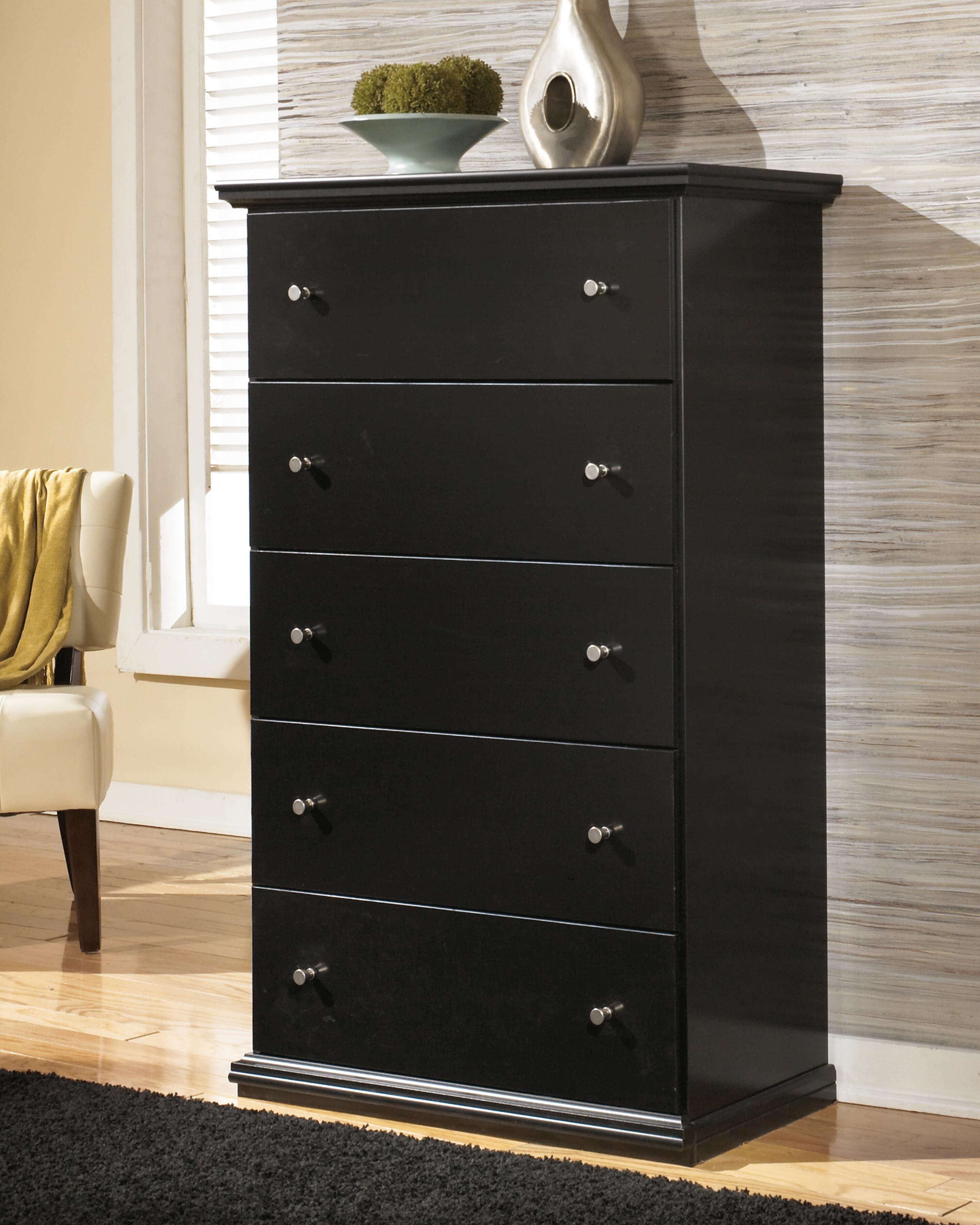 Maribel Panel Bed, Dresser, Mirror, Chest and Nightstand