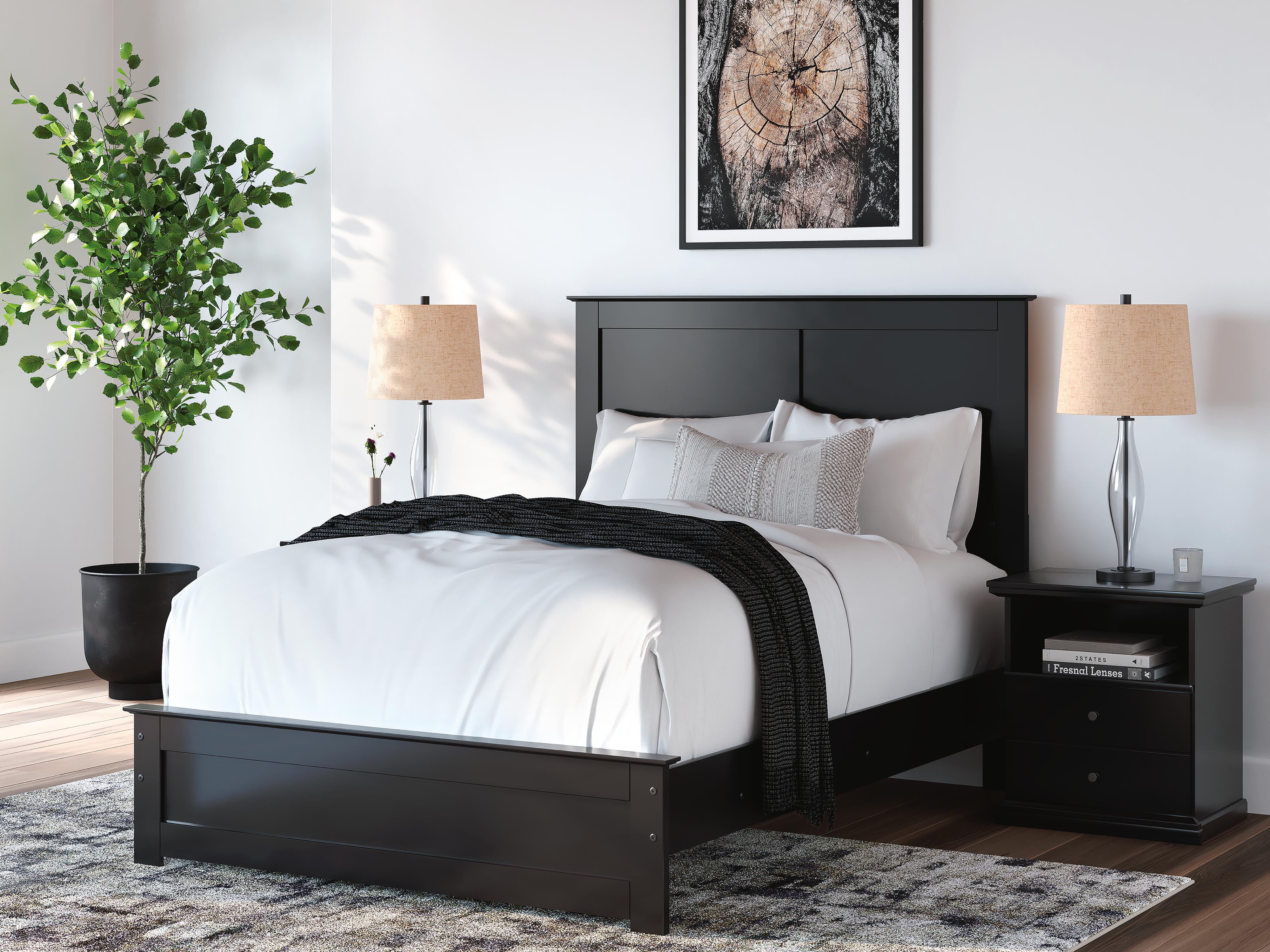 Maribel Panel Bed, Dresser and Mirror