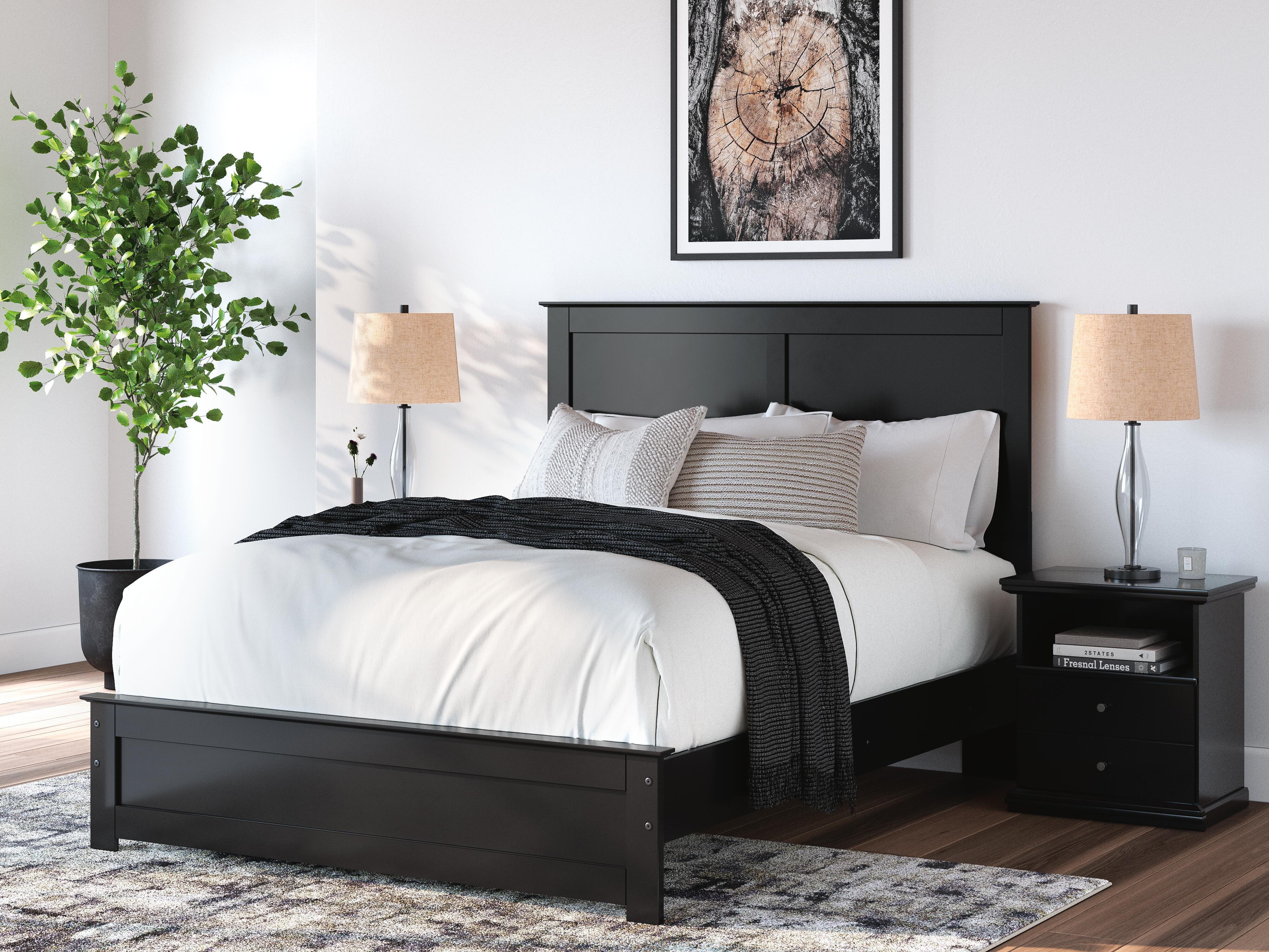 Maribel Panel Bed, Dresser, Mirror and Nightstand