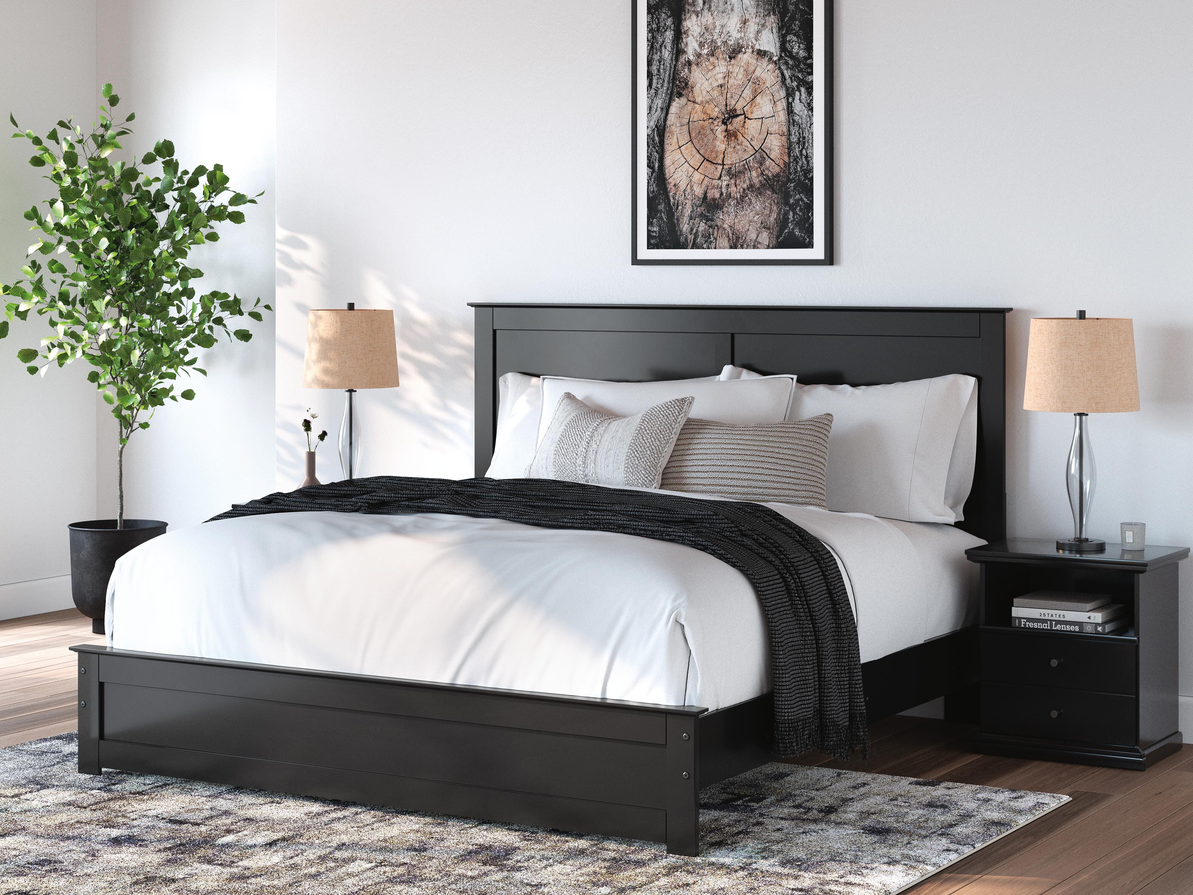 Maribel Panel Bed, Dresser, Mirror and 2 Nightstands