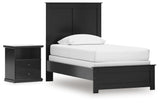 Maribel Panel Bed and Nightstand