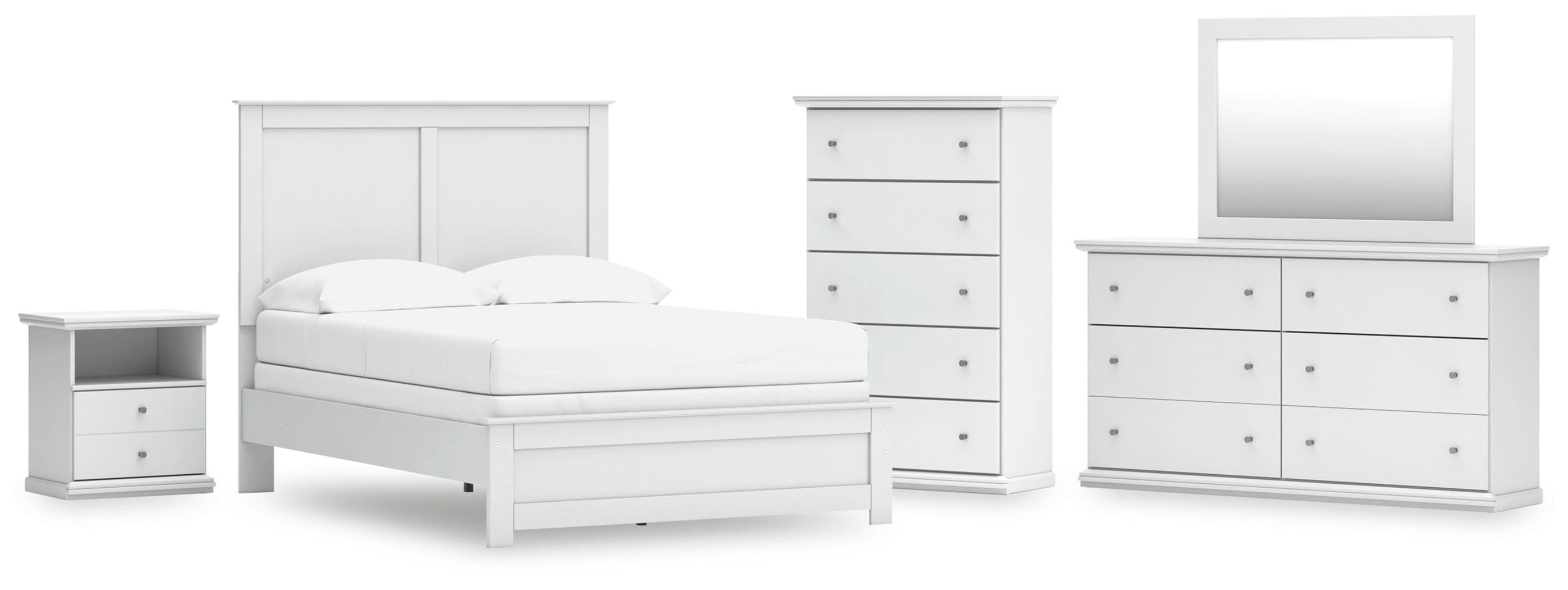 Bostwick Shoals Panel Bed, Dresser, Mirror, Chest and Nightstand