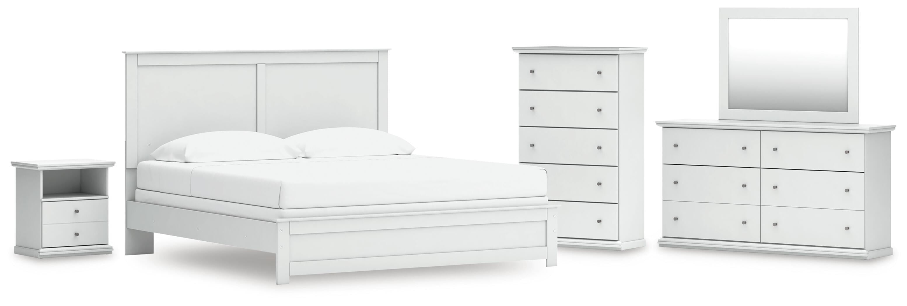 Bostwick Shoals Panel Bed, Dresser, Mirror, Chest and Nightstand