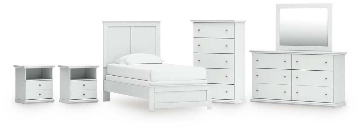 Bostwick Shoals Panel Bed, Dresser, Mirror, Chest and 2 Nightstands