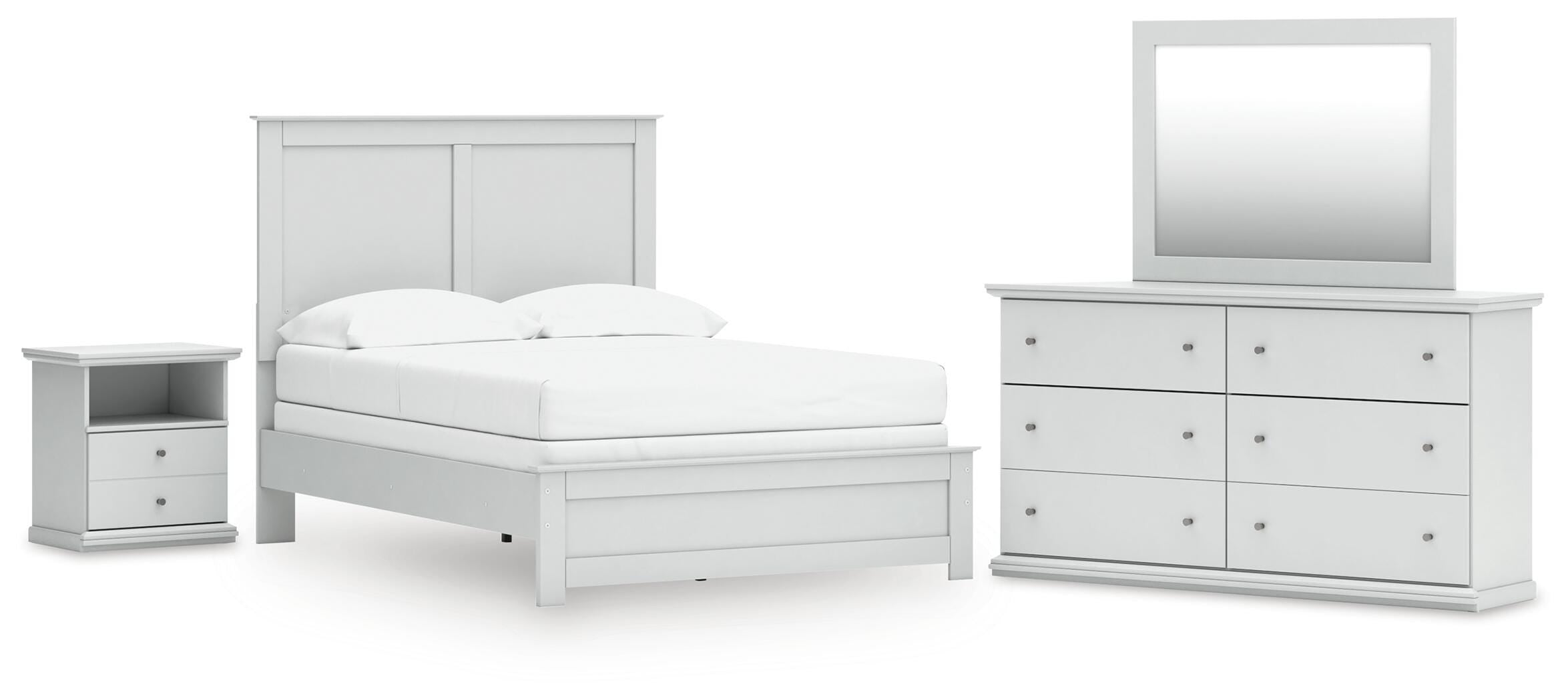Bostwick Shoals Panel Bed, Dresser, Mirror and Nightstand