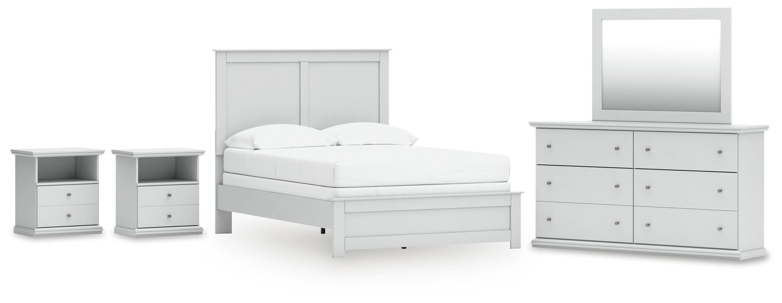 Bostwick Shoals Panel Bed, Dresser, Mirror and 2 Nightstands