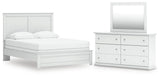 Bostwick Shoals Panel Bed, Dresser and Mirror