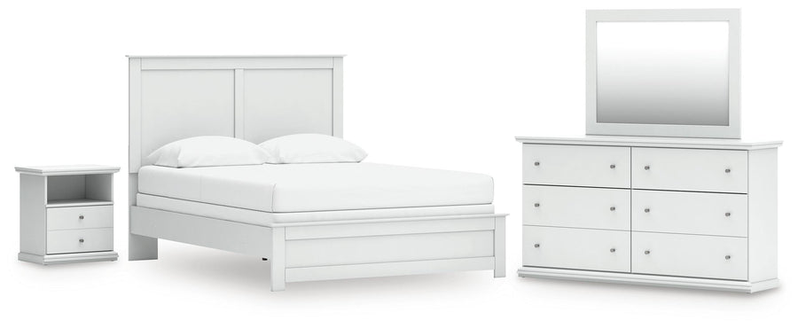 Bostwick Shoals Panel Bed, Dresser, Mirror and Nightstand