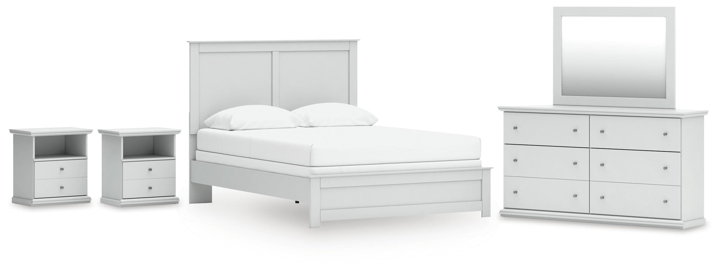 Bostwick Shoals Panel Bed, Dresser, Mirror and 2 Nightstands